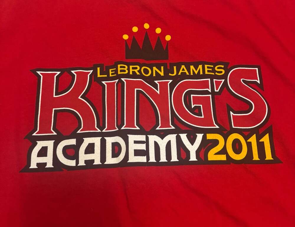 Nike LeBron James King's Academy 2011 Red T-Shirt XL